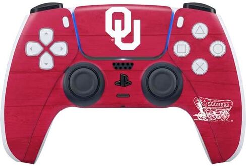 Skinit Decal Gaming Skin Compatible with PS5 Controller - Officially Licensed University of Oklahoma Sooners Design in Saudi Arabia