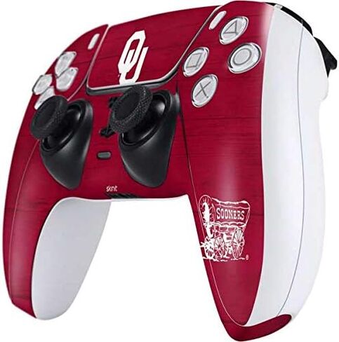 Skinit Decal Gaming Skin Compatible with PS5 Controller - Officially Licensed University of Oklahoma Sooners Design in Saudi Arabia
