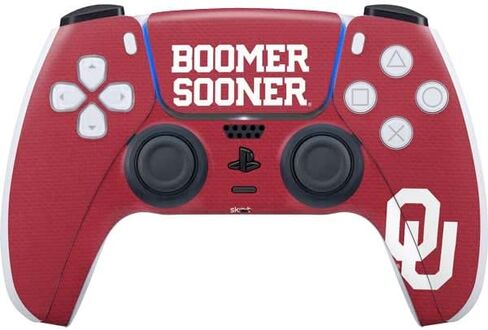 Skinit Decal Gaming Skin Compatible with PS5 Controller - Officially Licensed University of Oklahoma Sooners Design in Saudi Arabia