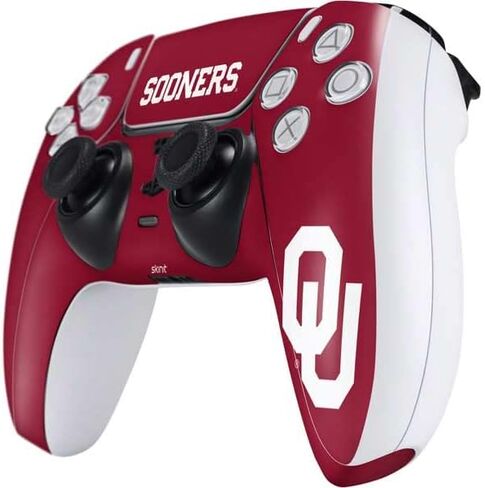 Skinit Decal Gaming Skin Compatible with PS5 Controller - Officially Licensed University of Oklahoma Sooners Design in Saudi Arabia