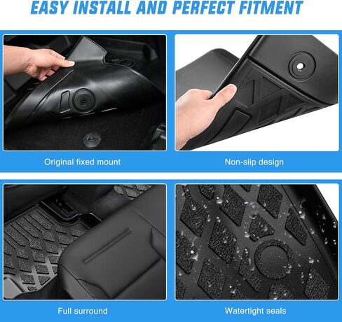 Nilight TPE Floor Mats for Audi Q5 / SQ5 2018 2019 2020 2021 2022 2023,All Weather Custom Fit Heavy Duty Floor Liners in Saudi Arabia