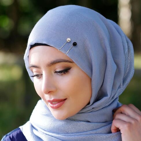 24 قطعة من مشابك الحجاب الرائعة للنساء من جويز، دبابيس بروش لطيفة للوشاح، دبابيس بروش لؤلؤية للوشاح والحجاب والوشاح والحجاب الاسلامي، دبابيس امان لتزيين فستان الزفاف in Kuwait
