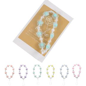 Meefisher Green Crystyle Flower Sharms Sways Sweet Y2K Phone Phone Lanyard Strap Strap anti-Lost Chain for Women