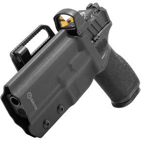 GRITR OWB Kydex RH/LH Pistol Holster Compatible with Springfield Armory Echelon w/Optic Cut, Open Bottom, Adjustable Cant & Retention | EDC Gun Accessory for Men & Women