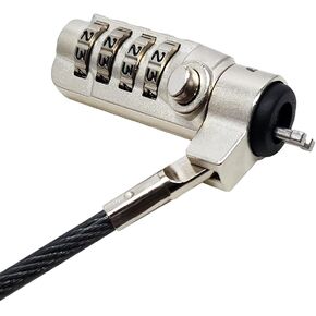 Laptop Security Cable Lock, 4-Digit Combination, 1.8m Steel Cable, Both Slim Security Lock and Nano Slot Compatible