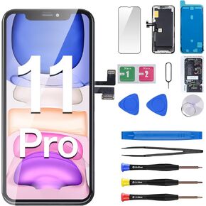 Screen Replacement for iPhone 11 Pro 3D Touch LCD Display Digitizer Full Assembly Repair 5.8" Front Glass Magnet Pad Tools Kit A2160 A2215 A2217