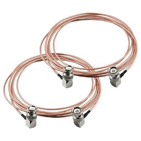 BNC Male Right Angle to 90 Degree BNC Male 10Ft BNC Elbow Cable RG316 Coaxial Cable BNC Connector Right Angle Extension Cable 3M for WiFi Antenna Pigtail Jumper HD SDI Video (2 Pieces)