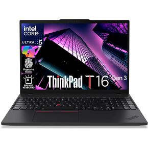 Lenovo ThinkPad T16 Gen 3 Business Laptop 16" FHD+ Display, Intel Ultra 5-125U (Beats i7-1355U), 32GB DDR5 RAM, 1TB SSD, 5MB Webcam, WiFi 6E + BT, RJ-45, HDMI, Win 11 Pro, AI Copilot - Black