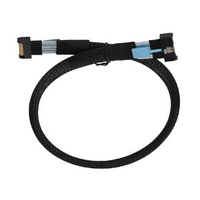 Yunseity MCIO 8i to MCIO 8i Cable for Server Data Centers 19.7in, High Speed 32 GT s, Supports SAS, PCIe5.0, Ethernet, VR Driverless Car with Compact Design, Snap on Clips