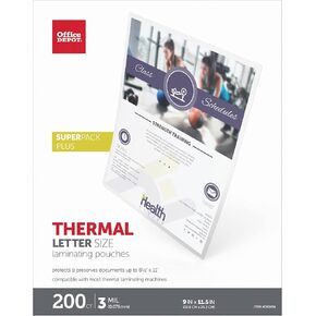 Office Depot® Brand Laminating Pouches, Letter Size, 9" x 11-1/2", Pack Of 200 Pouches