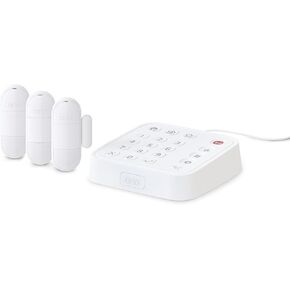 Arlo Home Security System - Wired Keypad Sensor Hub, (3) 8-in-1 Sensors, 24/7 Professional Monitoring- No Contract Required, DIY Installation, Alarm System for Home Security – SS1201, White