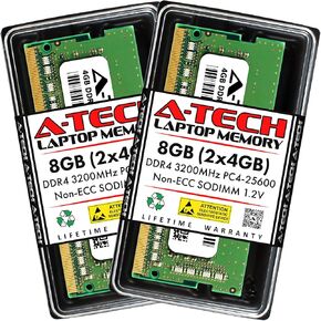 A-Tech 64GB Kit (2x32GB) RAM for Dell G5 15 SE 5505 Gaming Laptop | DDR4 3200MHz PC4-25600 SODIMM 2Rx8 1.2V 260-Pin Non-ECC SO-DIMM Memory Upgrade