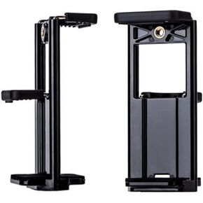 2 Pack Universal Tablet Tripod Mount Adapter with Standard 1/4 inch Screw Thread 2 in 1 Phone Tripod Mount Clip Clamp Holder Bracket for iPad iPhone Smartphone Camera Tripods Stand Selfie Stick