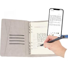 Smart Pen Writing Set, Sync Convert to Text BT Notebook, Real Time Digitization BT Pen for Study Notes Drawing, Best Present for (Black)