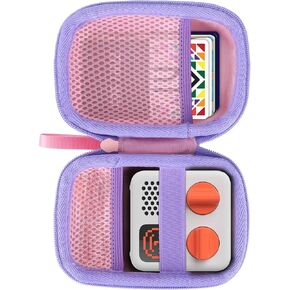 حالة التخزين متوافقة مع جهاز Yoto Mini Screenfree Audio Player Device يلعب قصص Radio Podcast Radio (Teal + Pink Zipper)