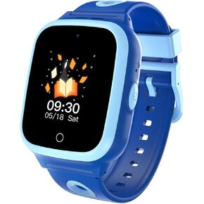 4G Smart Watch for Kids, Kids Watch with SIM Card, Includes 30-Day Free Unlimited Plan | Call, Chat, GPS, Enhanced Parental Controls, School Lock, Phone Watch Ideal for Kids Aged 3-12 (Blue)