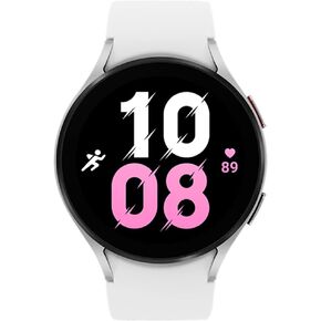 Samsung Galaxy Watch 5 (44mm, WIFI + 4G LTE) 1.4" Super AMOLED Smartwatch GPS Bluetooth, 3-in-1 Bioactive Sensor, Water Resistant R915U (Fast Charger Bundle, Silver) (Renewed)