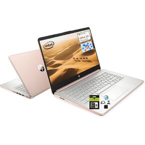 HP 14" Student-Laptop office365 Copilot AI, 4-Cores Intel N150(Up to 3.6GHz) 16GB RAM 256GB Storage(128GB UFS + 128GB Ghost Manta SD Card) Computer-Laptop with Wi-Fi 6 Win11 Honey Lavender