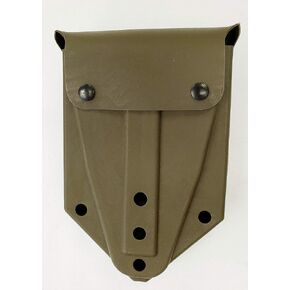 USGI Entrenching Tool Cover - Brown, Plastic, 3 Pockets - Genuine G.I. Surplus