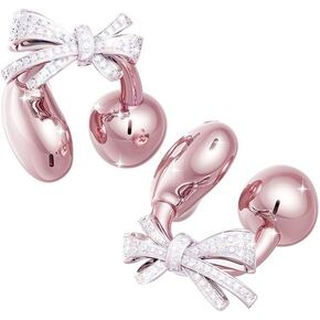 Kinglucky Crystal Butterfly Ear Cuffs for Clip-On Earbuds, Jewelry-Inspired Accessory for Open-Ear Headphones (No Earbuds, Not Earrings)