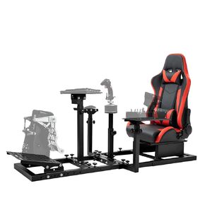 Supllueer Flight Simulator Cockpit with Comfort Gaming Seat Fit for Logitech/Thrustmaster/HOTAS Warthog/Fanatec X52 PRO G29 G920 G923,T80 T300RS GT,Aircraft Steering Wheel Mount Only Stand and Chair