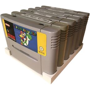 Cartridge Display Tray for Nintendo Super Famicom, SNES PAL Game Holder Rack and Storage Organizer Case, Compact Custom Cart Stand