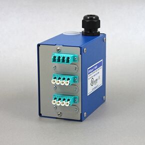 SNAP-12LC-MM OM3/4 Compact Fiber Optic Patch Panel, Blue, Not Water Resistant, Includes 3ea. OM3/OM4 Multimode LC/LC Quad Adapters, Splice Tray, Steel Enclosure