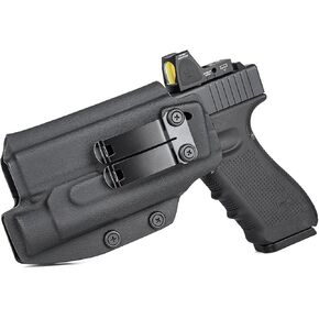 G19/ G17 Holster with Light, IWB Holster for Glock 19 17 19X 22 23 31 32 44 45 with Streamlight TLR-1 HL/TLR-1/TLR-1S Flashlight - Red Dot Optic Cut - Appendix Carry Holster for Concealed Carry