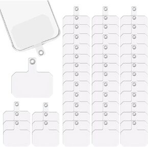 Phone Lanyard Tab 50 PCS,Cell Phone Lanyard Tab Non-adhesive, Phones Accessories Charm,for Cell Phones,for Smartphone Cases,Safety Drop Protection
