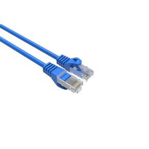LOGICO Cat6 Slim Patch Cable 26AWG Bare Copper RJ-45 Ethernet Cable (50 Pack, Blue, 10FT)