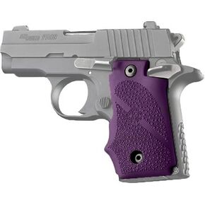 Hogue 38006 SIG Sauer P238 Rubber Grip with Finger Grooves, Purple