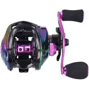 Fishing Reels, 19+1 Bearing 8kg Brake High Speed Ratio 8.1:1 Baitcasting Fishing Reel Metal Casting Fishing Wheel for Saltwater Freshwater Sea Fishing