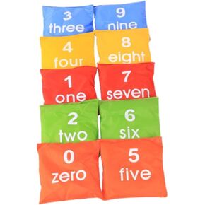 10Pcs Number Beanbags Colorful Learning Activities for Backyard Garden Party