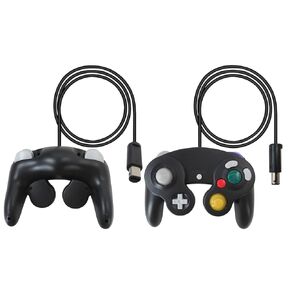 Hevituwhe New 2Pack Wired Controller Gamepad for Nintendo GameCube GC for Wii U Console, Provide Rumble Control, Ergonomic Design, (Black)