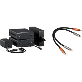 Fosi Audio Two V3 Mono Power Amplifier and 2RCA to 2RCA Cable 0.9Ft(0.3m) for Home Audio Speakers & Home Theater