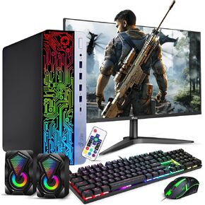 Windows 11 Pro Gaming Desktop PC HP G3 RGB – Intel i7 6th Gen Processor, 16GB DDR4 Ram, 1TB SSD, NVIDIA GeForce GT 1030 DDR5, 22 Inch Monitor – Wi-Fi – Computer Tower for PC Gamer (Renewed)