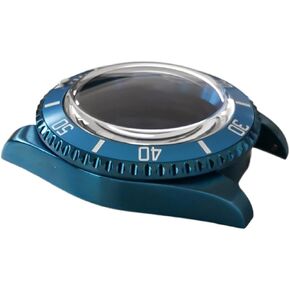 40MM Synthetic Sapphire Glass Bubble Mirror SUB Watch Case + Strap For NH35/NH36 Movement watch case
