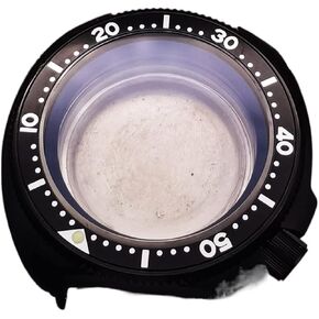 Black Watch Case 20ATM WaterProof Solid Transparent Bottom Cover Compatible With Seiko NH35 NH36 Automatic Movement Dive Watch watch case