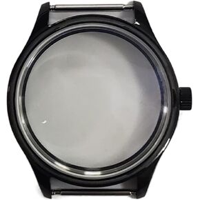 Watch Case Sapphire Glass PVD Black Manual Winding Movement 316L Stainless Steel compatible with Bomax Marina 44mm ETA6497 / 6498 L2 watch case