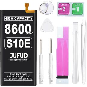 8600mAh Li-Polymer Replacement Battery for Samsung Galaxy S10E - High-Capacity Zero Cycle Battery Compatible with SM-G970 G970F/DS G970U G970W Includes Repair Kit EB-BG970ABU