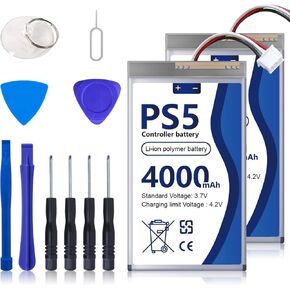 2PCS LIP1708/PS5 Battery,4000mAh New 0 Cycle High Capacity Battery for Sony PS5 PlayStation 5 DualSense CFI-ZCT1W Wireless Controller with Complete Tools