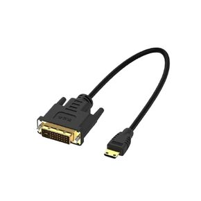 HDMI to DVI Camera Host Video Card Display Screen Converter Motorcycle Electronic Accessories Video Cable Adapter(Black+3 m)