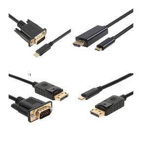 1.8M 4K@60Hz TY>pe C to HDMI/VGA/DP/DVI Data Conversion Cable for PC Tablet to M>oni>tor Projector TV Displyer(TPYE C to HDMI)