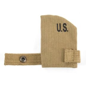 M1 Garand, M1 Carbine, 1903 Springfield Canvas Muzzle Cover Khaki Marked JT&L 1942