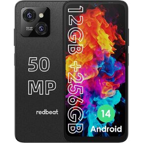D5 Unlocked Android 14 Smartphone 8-core 1.6GHz Processor 6.52 Inch IPS, 5000mAh, 6GB RAM 64GB ROM Expandable 1TB, 13MP + 5MP Camera, Dual 4G SIM Slots, GPS, Type-C, WiFi, Bluetooth 5.0