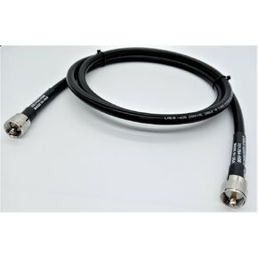 Times Microwave Low Coaxial Cable - LMR-400/LMR400-1 Foot - UHF-Male to UHF-Male (PL259) Connectors - Extension/Patch Cable for Ham/CB/Two-Way/Handheld/WiFi Radios, Transmitters