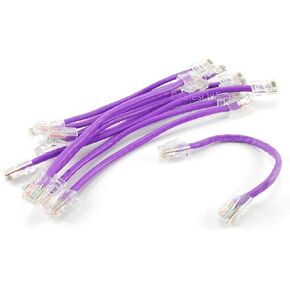 CablesOnline, 10-Pack 6in Assembly Cat5e Ethernet Non-Boot RJ45 Network Cable, Orange, U-000NOR-10