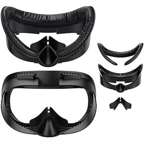 Face Cover Pad Facial Interface with Soft PU Face Cushion Pad Replacement for Oculus/Meta Quest3