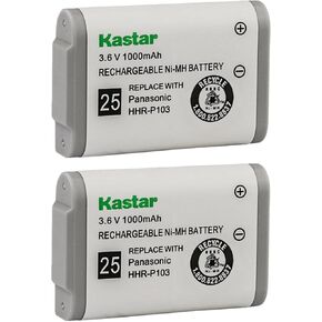 Kastar 4-Pack HHR-P103 استبدال البطارية لـ Panasonic HHR-P103 HHRP103 HHR-P103A HHRP103A TYPE 25 ، PANASONIC KX-GA271W KXGA271W KX-TD7680 KXTD7680 KX-TD7896 KX KX-TG2352B