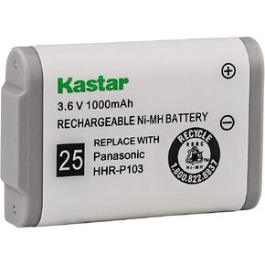 Kastar 4-Pack HHR-P103 Battery Replacement for Panasonic HHR-P103 HHRP103 HHR-P103A HHRP103A Type 25, Panasonic KX-GA271W KXGA271W KX-TD7680 KXTD7680 KX-TD7896 KXTD7896 KX-TG2352 KXTG2352 KX-TG2352B in Kuwait
